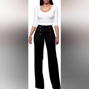 Fashion Nova HIGH RISE strechy BUTTONED pants